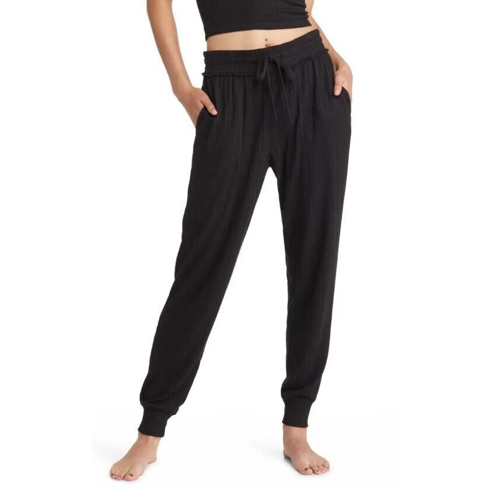 Treasure & Bond Women's Cozy Jogger Pants Black Small MSRP $49